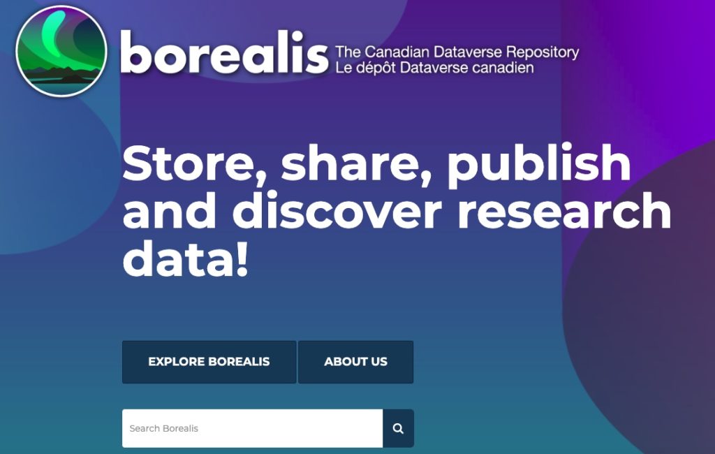 Borealis data repository entry page